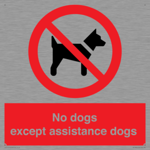 No dogs except assistance dogs